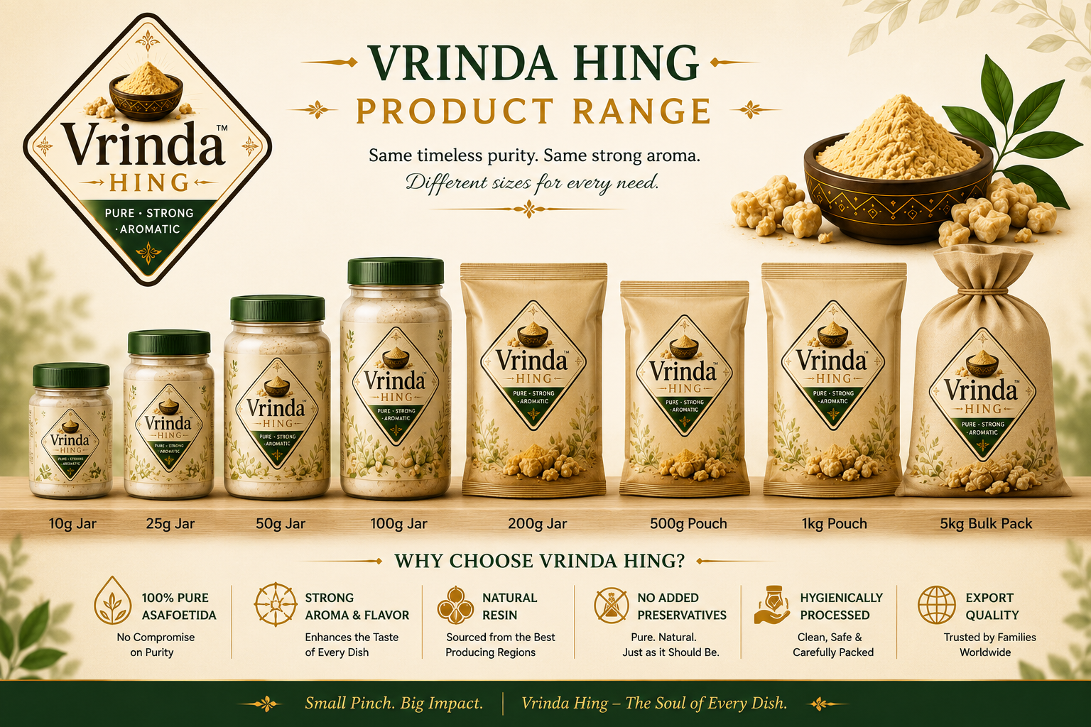 Vrinda Hing product range