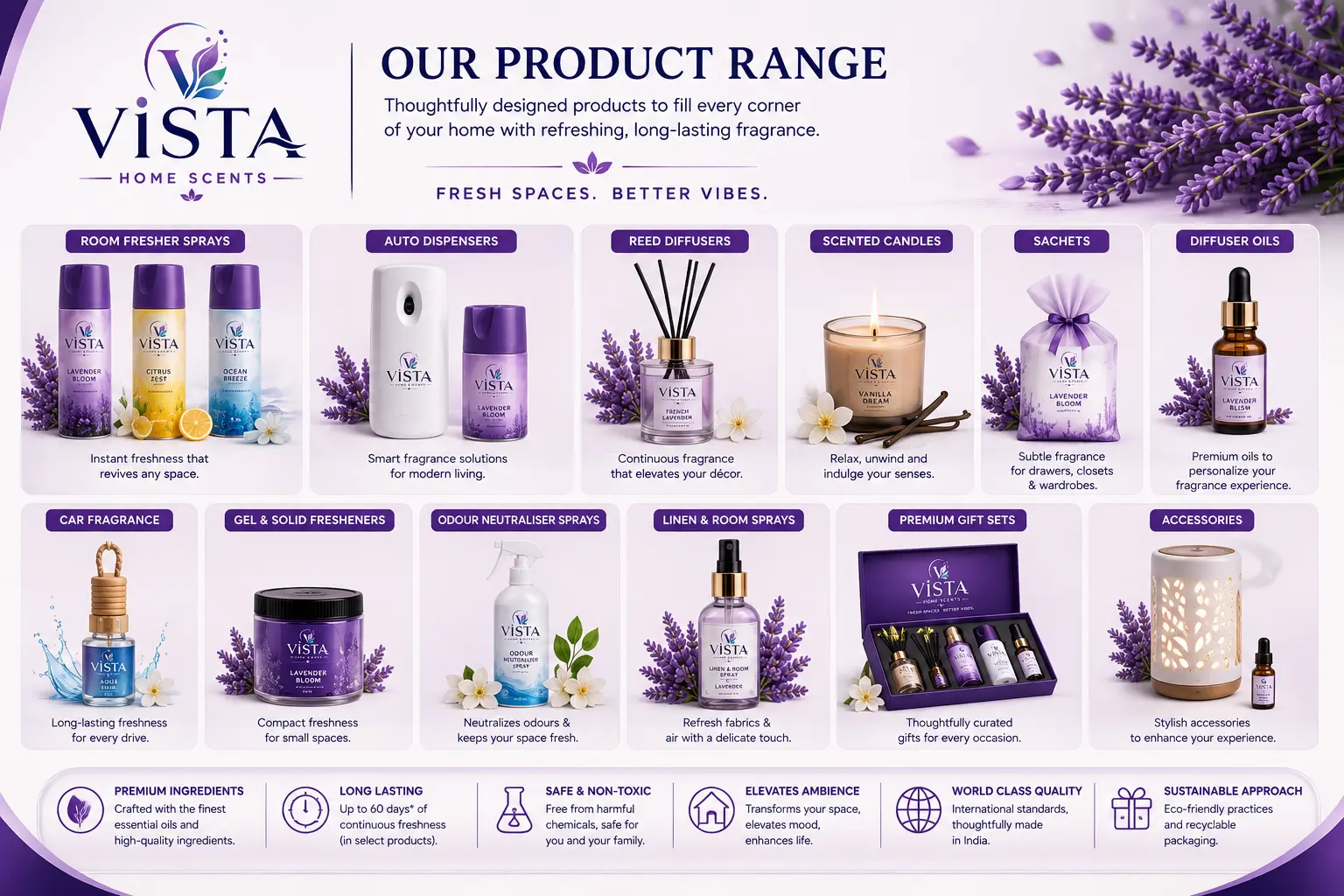Vista Home Scents product range