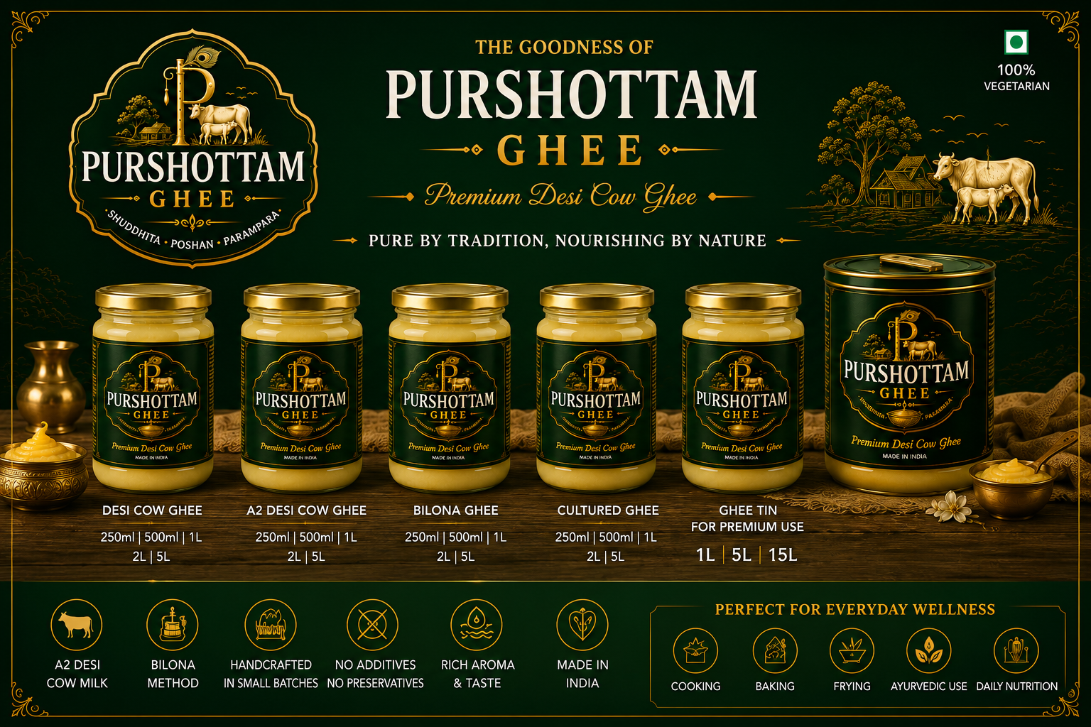 Purshottam Ghee product range